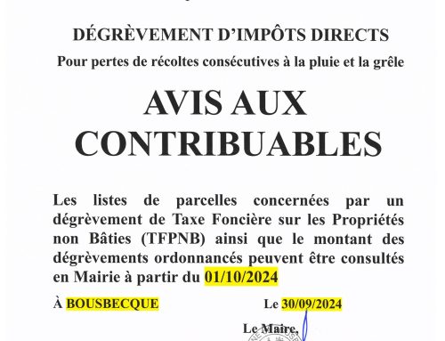 Dégrèvement d&rsquo;impôts directs