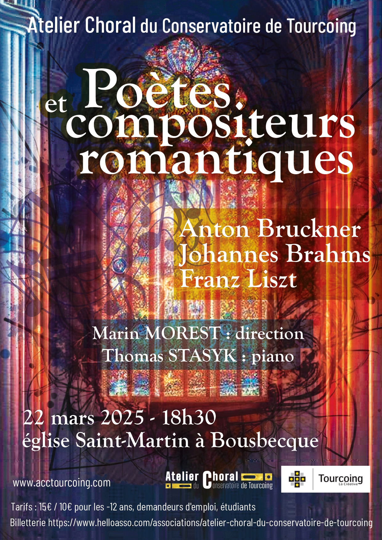 concert - Poètes et compositeurs romantiques - 22 mars 2025 à 18h30 église saint martin à bousbecque