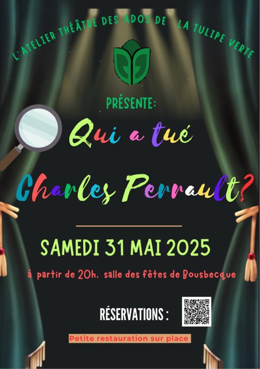 Qui a tué Charles Perrault ? - atelier de théâtre des ados - samedi 31/05/2025 à 20h00 - salle des fêtes