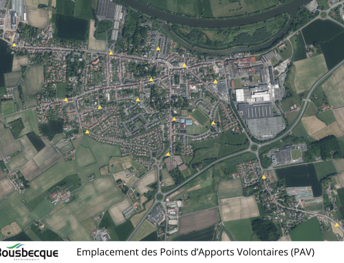 Plan de localisation des PAV verre