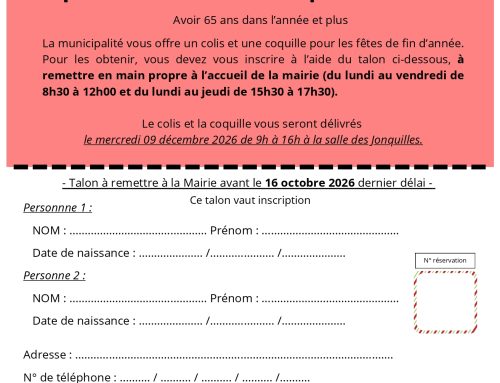 Coquille et Colis de Noël pour nos ainés